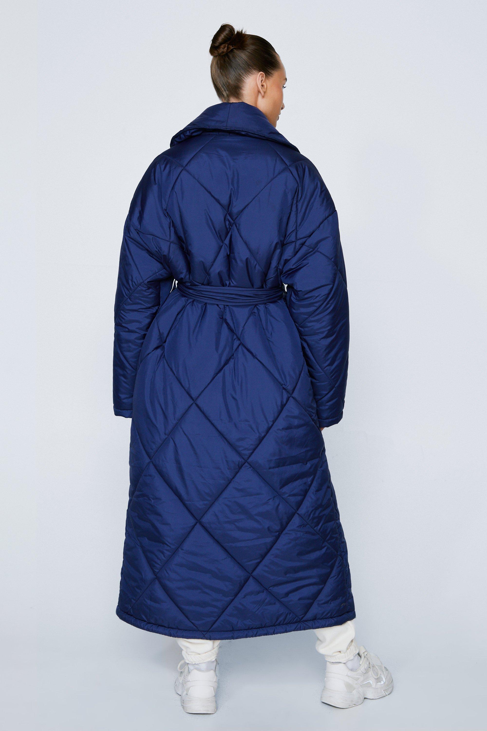 Longline quilted coat online